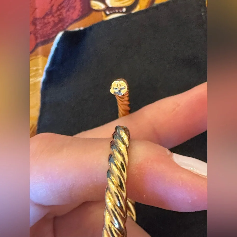 David Yurman Pure Form Cable Bracelet in 18K Yellow Gold/9.5mm